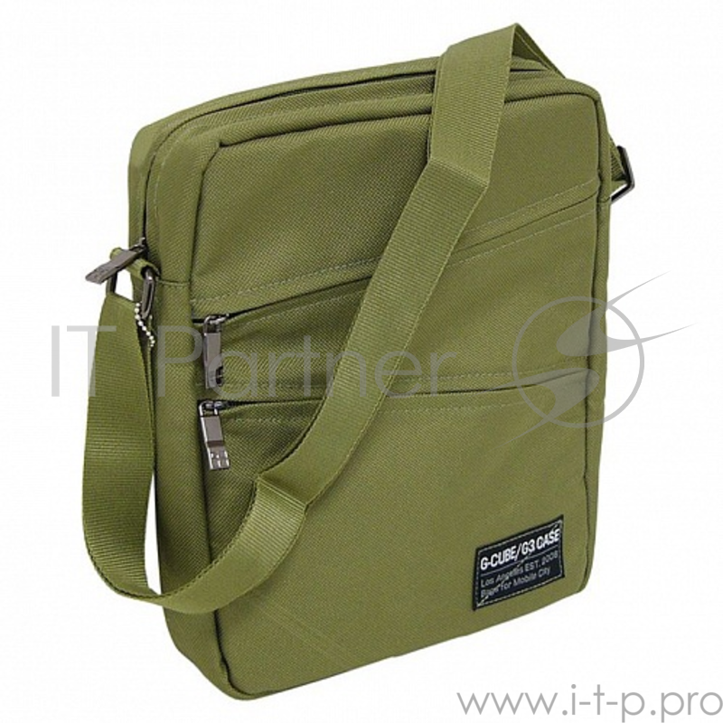 Сумка универсальная G-Cube GPB-10NG, размеры 23.8 x 27.8 x 6 см, полиэстер, оливковый, наплечный рем