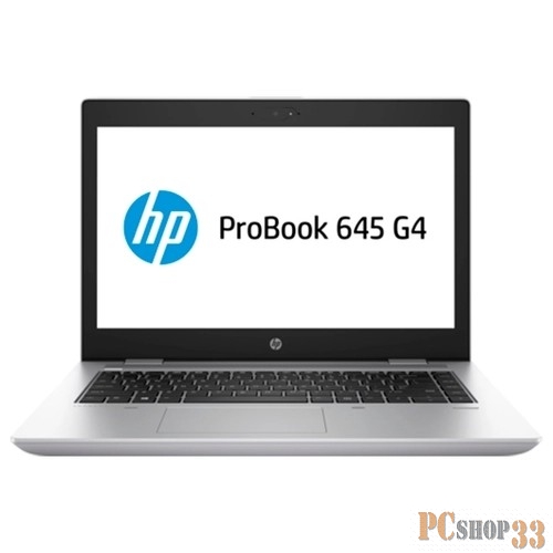 Ноутбук 14 HP ProBook 645 G4 Ryzen 5 Pro 2500U 2GHz,14 FHD (1920x1080) IPS AG,8Gb DDR4(1),256Gb SSD,48Wh,FPR,1