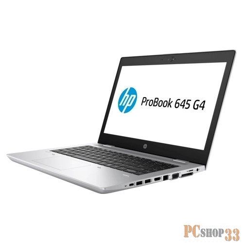 Ноутбук 14 HP ProBook 645 G4 Ryzen 5 Pro 2500U 2GHz,14 FHD (1920x1080) IPS AG,8Gb DDR4(1),256Gb SSD,48Wh,FPR,1