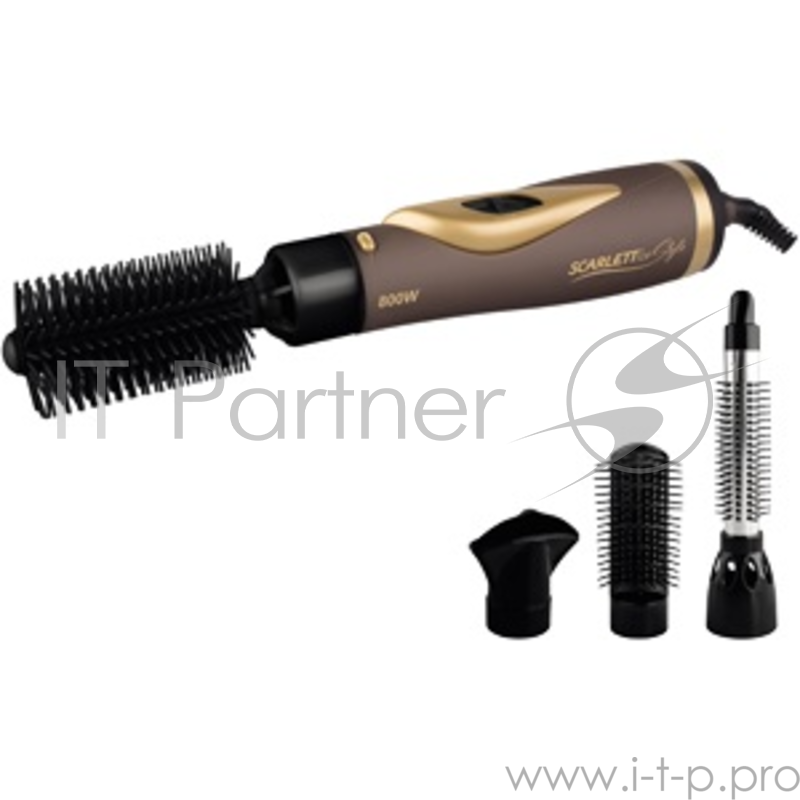 Фен-щетка Scarlett SC-HAS73I07 800Вт мокко/золотистый