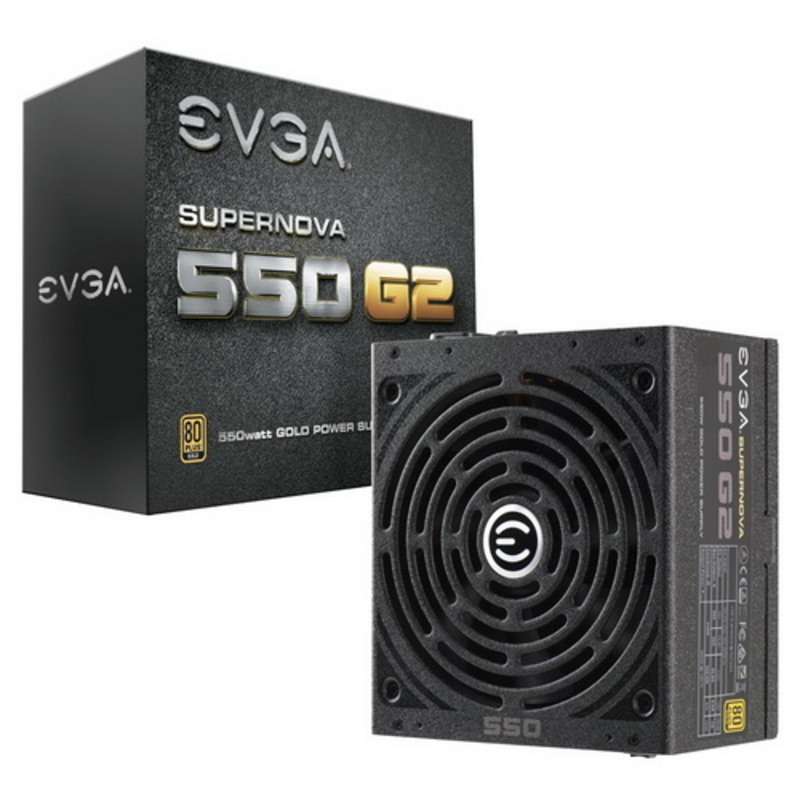 Блок питания EVGA 220-G2-0550-Y2, PSU 550W,G2,80PLSU,5PCS,7YRS WNT,EU RTL {4}