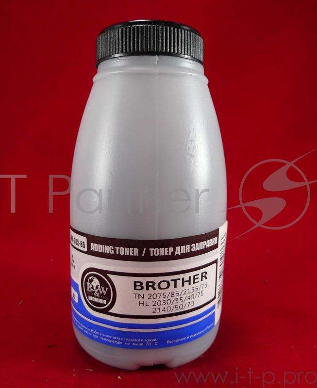 Тонер Brother TN 2075/85/2135/75 HL 2030/35/40/75/2140/50/70 (фл. 85г) B&W Premium (Tomoegawa) фас.