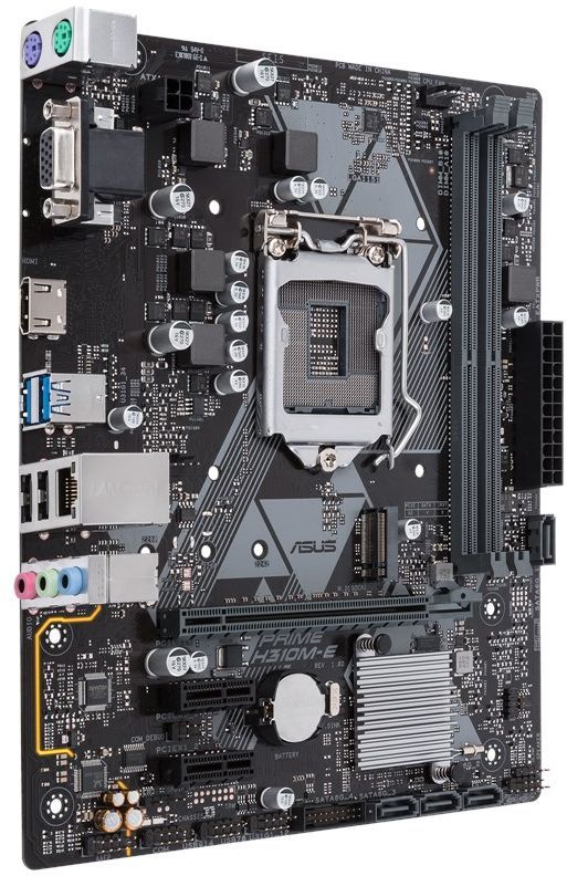 Материнская плата ASUS PRIME H310M-E, LGA1151, H310, 2*DDR4, D-Sub+HDMI, SATA3, Audio, Gb LAN, USB 3.1*4, USB 2.0*6, C