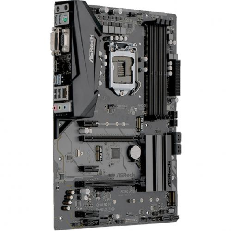 Материнская плата ASROCK B360 PRO4, Socket 1151v2, Intel®B360, 4xDDR4-2666, D-SUB+DVI+HDMI, 2xPCI-Ex16, 3xPCI