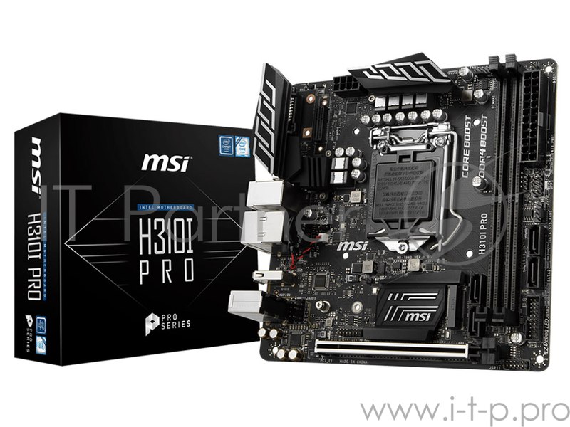 Мат. плата MSI H310I PRO S1151, H310, 2xDDR4, PCI-Ex16, DVI, DP, SATA III, M.2, GB Lan, USB3.1, min