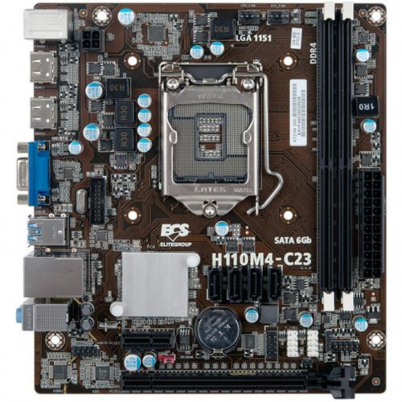 Материнская плата Elitegroup H110M4-C23, Socket 1151, Intel®H110, 2xDDR4-2133, D-SUB+HDMI+HDMI, 1xPCI-Ex16, 1xPCI-Ex1, 4xSATA3, 6 Ch Audio