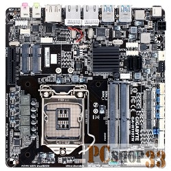 Материнская плата Gigabyte GA-H110TN LGA 1151, Intel H110, 2xDDR-4 SO-DIMM, 7.1CH, 2x1000 Мбит/с, USB3.0, HDMI, DisplayPort, Thin Mini-ITX RTL