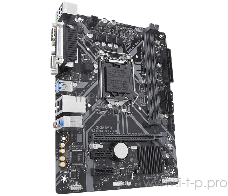 Материнская плата Gigabyte H310M DS2 2.0 Soc-1151v2 Intel H310C 2xDDR4 mATX AC`97 8ch(7.1) GbLAN+VGA