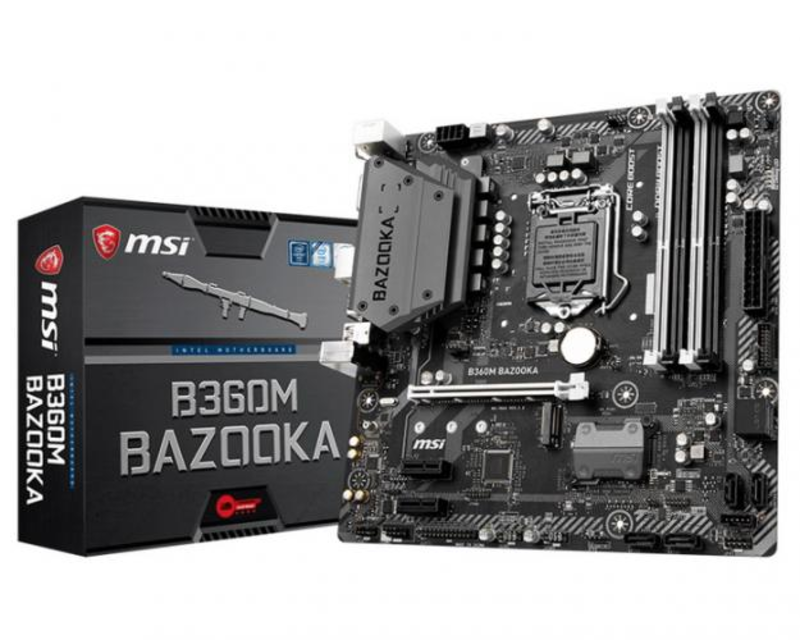 Материнская плата MSI B360M BAZOOKA, Socket 1151v2, RTL, {}