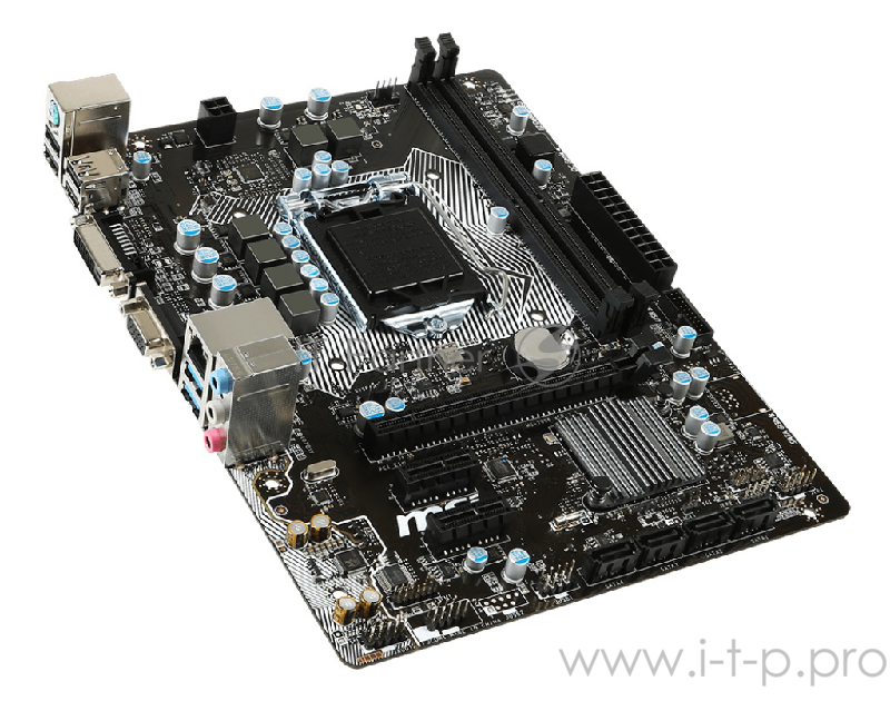 Материнская плата MSI H110M PRO-VD LGA LGA 1151, Intel H110, 2xDDR-4, 7.1CH, 1000 Мбит/с, USB3.1, D-Sub, DVI, mATX RTL