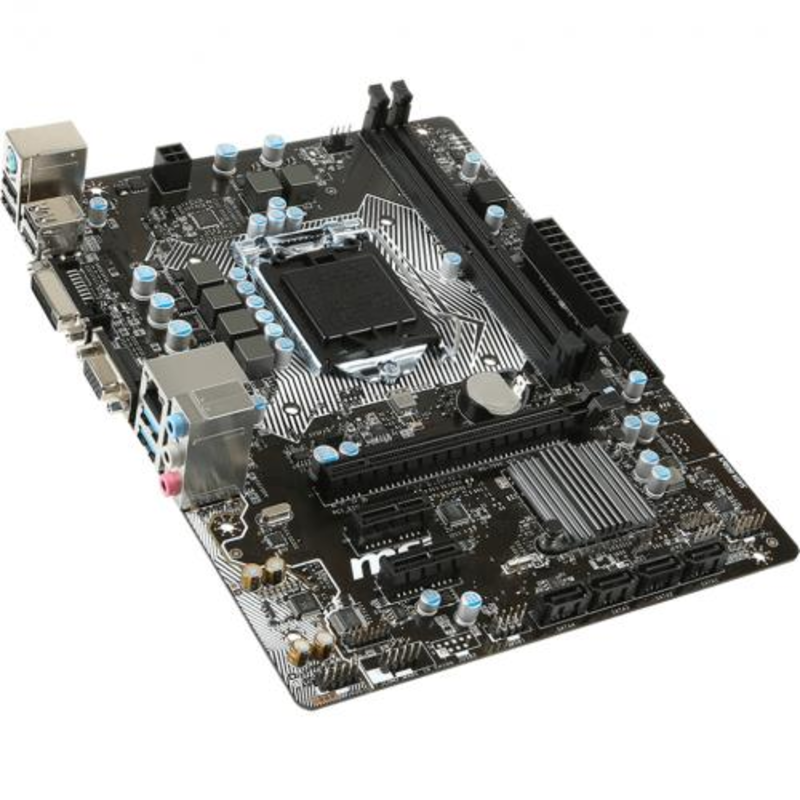 Материнская плата MSI H110M PRO-VD LGA LGA 1151, Intel H110, 2xDDR-4, 7.1CH, 1000 Мбит/с, USB3.1, D-Sub, DVI, mATX RTL