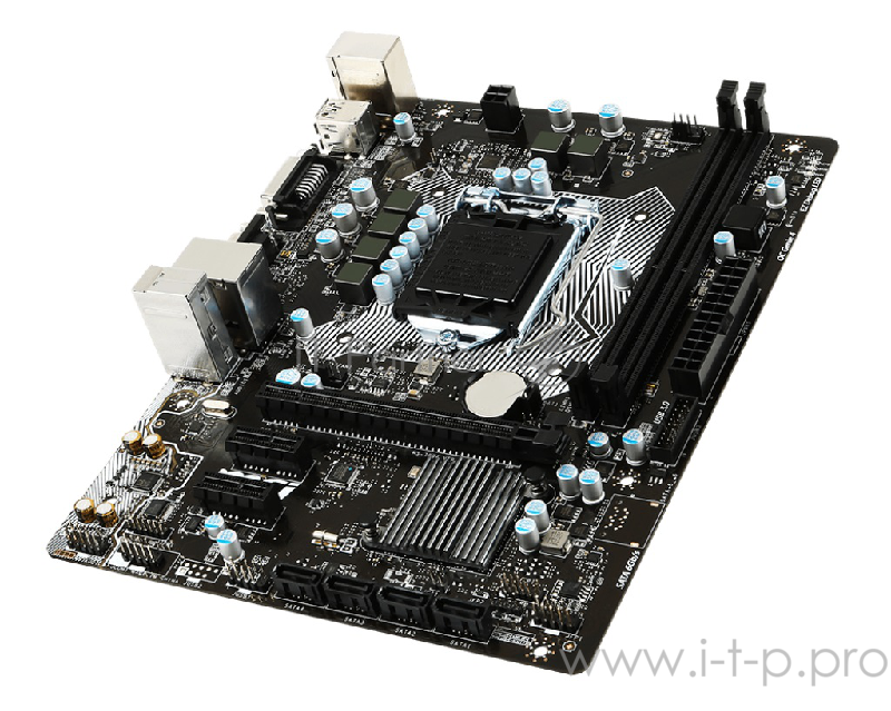 Материнская плата MSI H110M PRO-VD LGA LGA 1151, Intel H110, 2xDDR-4, 7.1CH, 1000 Мбит/с, USB3.1, D-Sub, DVI, mATX RTL
