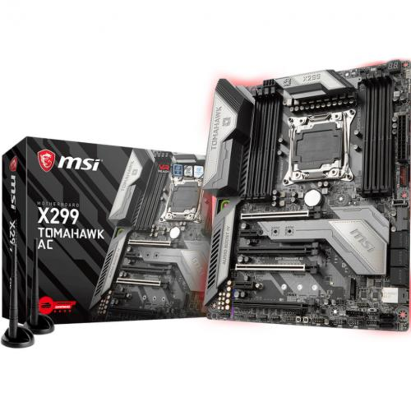Материнская плата MSI X299 TOMAHAWK AC Socket 2066, Intel X299, 8xDDR-4, 7.1CH, 1000 Мбит/с, Wi-Fi, Bluetooth, USB3.1, USB 3.1 Type-C, ATX, Retail