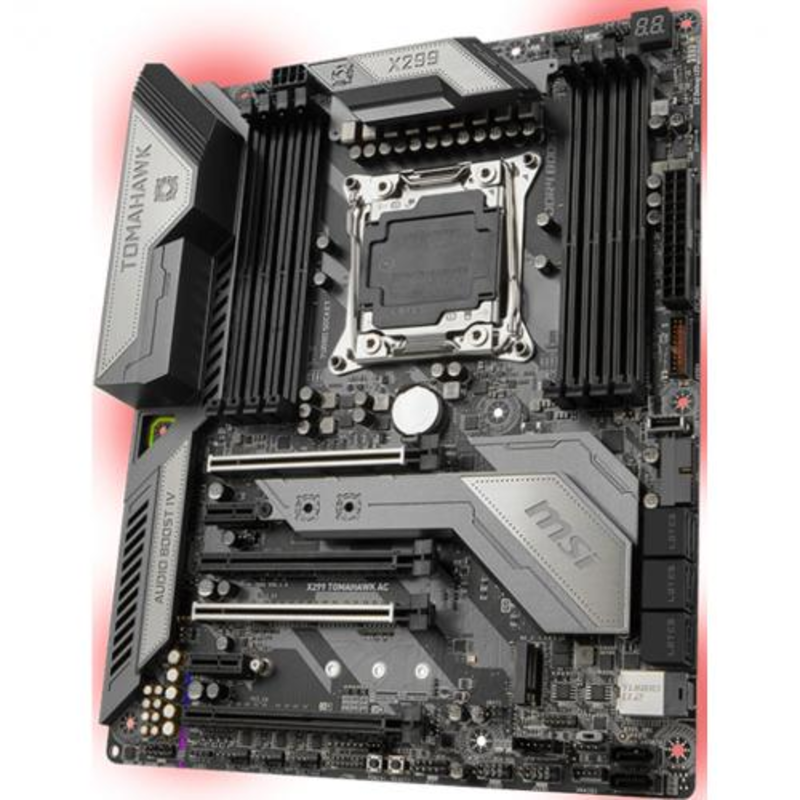 Материнская плата MSI X299 TOMAHAWK AC Socket 2066, Intel X299, 8xDDR-4, 7.1CH, 1000 Мбит/с, Wi-Fi, Bluetooth, USB3.1, USB 3.1 Type-C, ATX, Retail