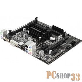 Материнская плата Asrock Q1900M + Celeron J1900 2xDDR3, Intel HD Graphics, 5.1CH, 1000 Мбит/с, USB3.0, D-Sub, DVI, HDMI, mATX RTL