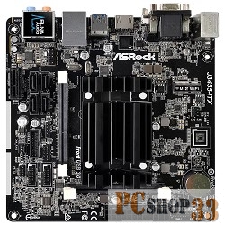 Материнская плата ASROCK J3455-ITX / Intel Quad-Core J3455 / 2xDDR3 (16GB) / D-SUB, DVI-D, HDMI / Mini-ITX / RTL