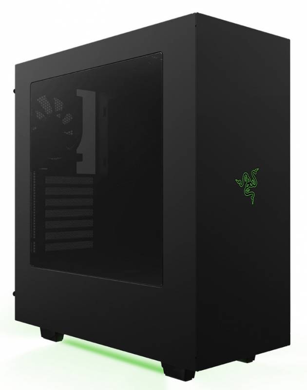 Корпус NZXT S340 Razer черный/зеленый без БП ATX 3x120mm 3x140mm 2xUSB3.0 audio bott PSU