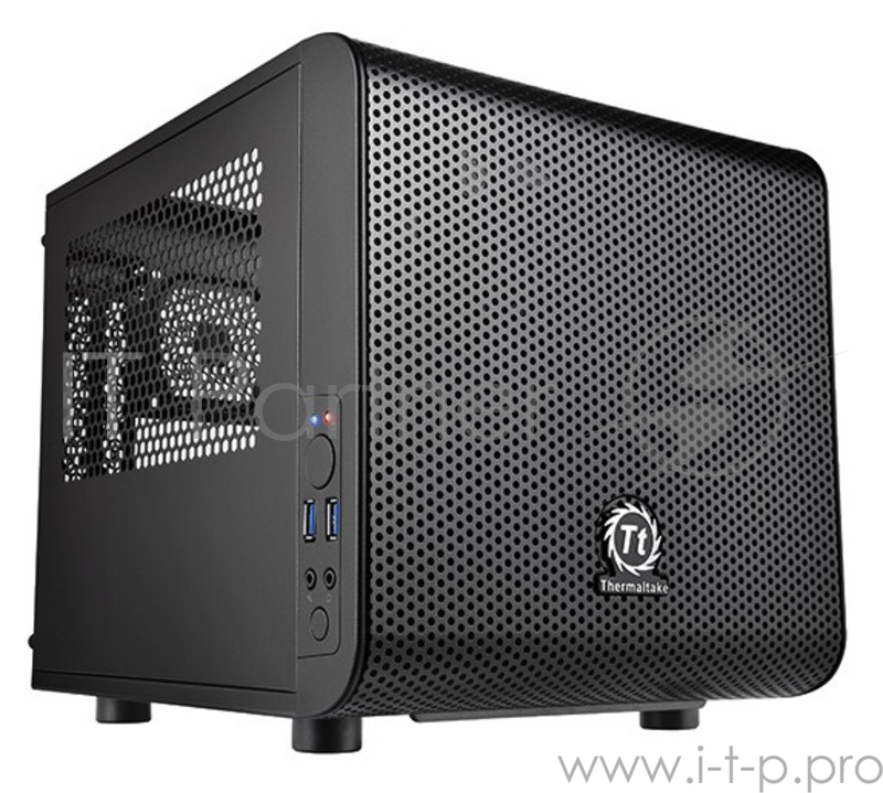 Корпус Thermaltake Core V1 черный без БП miniITX 1x200mm 2xUSB3.0 audio bott PSU
