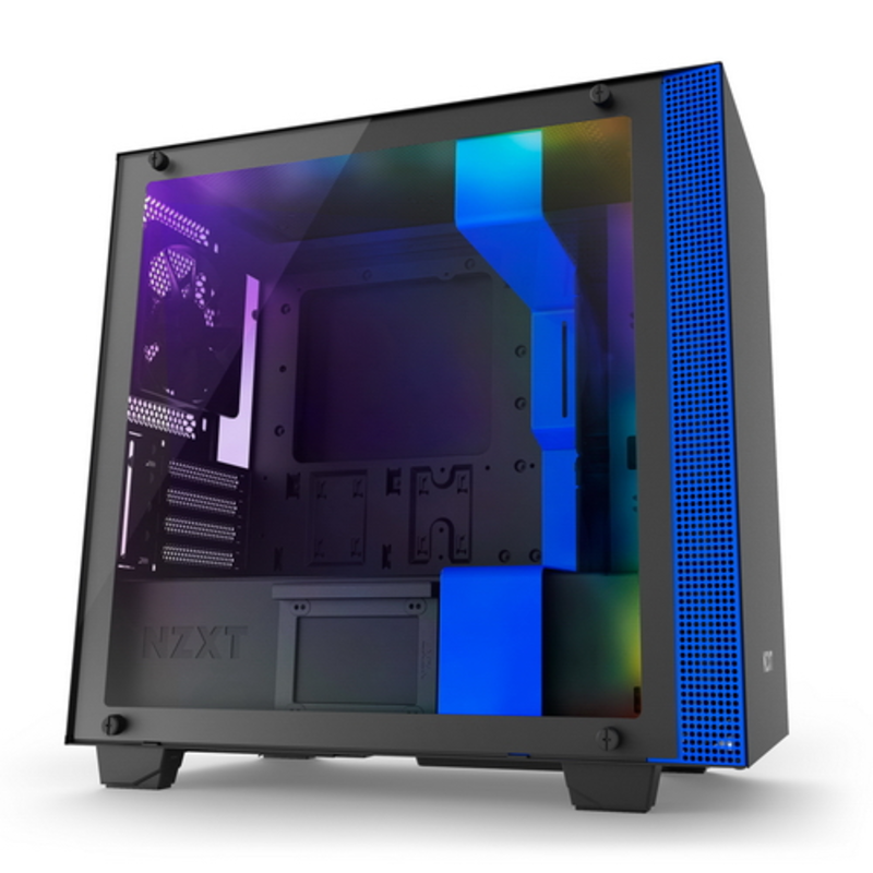 Корпус NZXT H400i Black/Blue mATX, Mini-ITX, Mini-Tower, без БП, с окном, 2xUSB 3.1, Audio