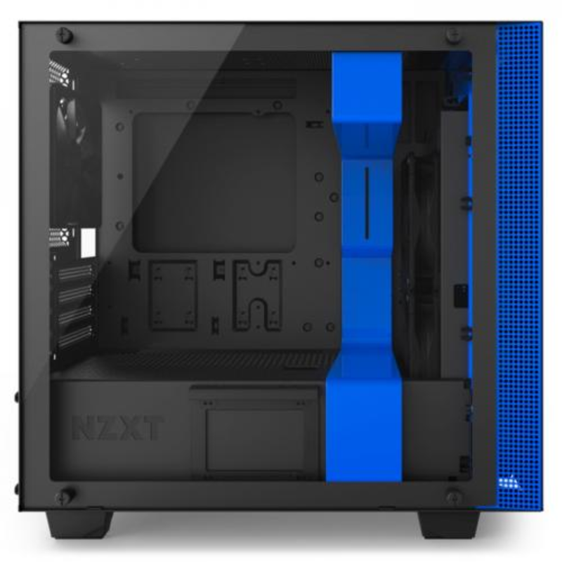 Корпус NZXT H400i Black/Blue mATX, Mini-ITX, Mini-Tower, без БП, с окном, 2xUSB 3.1, Audio
