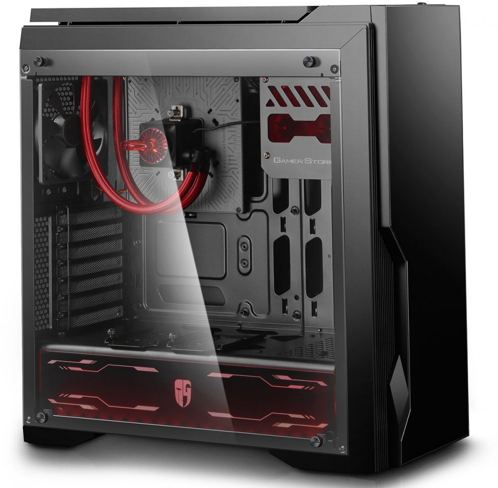 Корпус DeepCool DUKASE LIQUID ATX, mATX, Mini-ITX, Midi-Tower, без БП, с окном, USB 2.0, USB 3.0, Audio