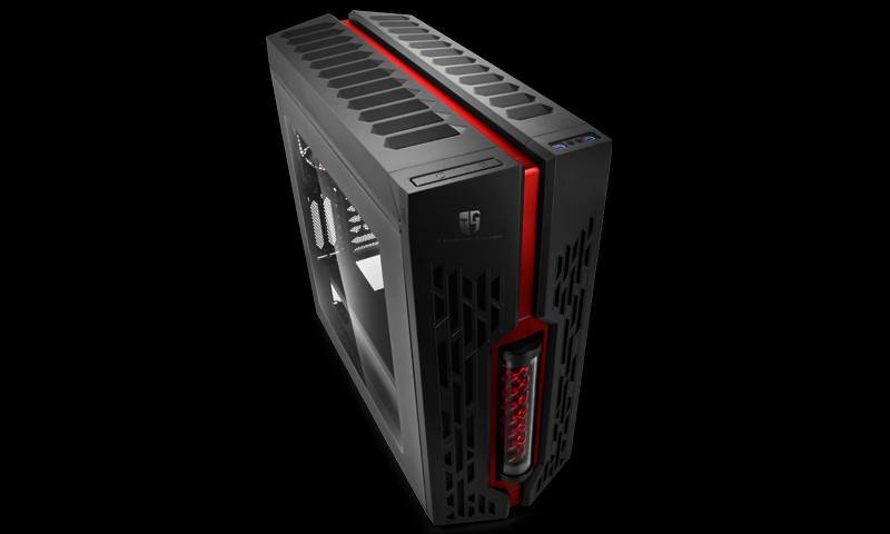 Корпус Deepcool GENOME ROG , ATX, без БП, боковое окно, черный, красная спираль, СВО и светодиодные ленты с пультом ДУ