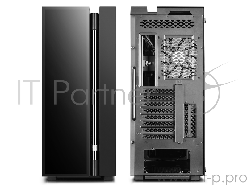 Корпус Deepcool ARK 90 без БП, большое боковое окно, черный, установлена система водяного охлажд