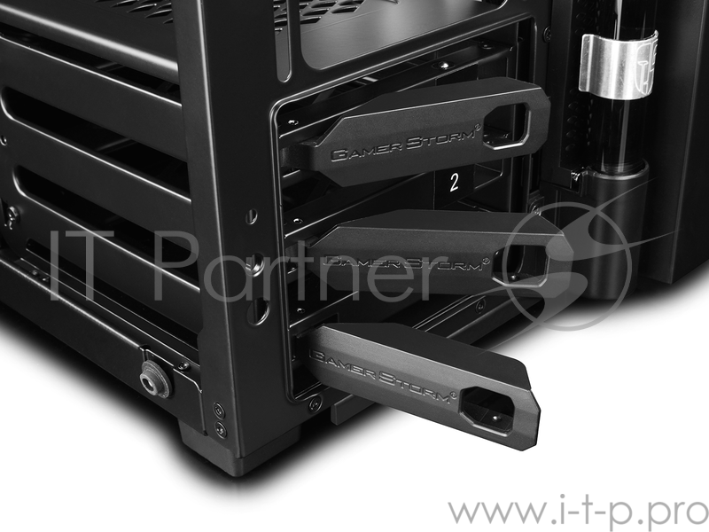 Корпус Deepcool ARK 90 без БП, большое боковое окно, черный, установлена система водяного охлажд