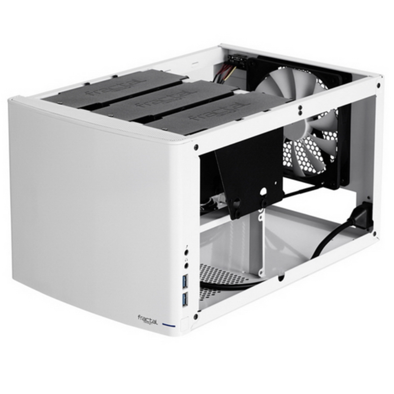 Корпус Fractal Design Node 304 белый w/o PSU miniITX 2x92mm 1x140mm 2xUSB3.0 audio bott PSU