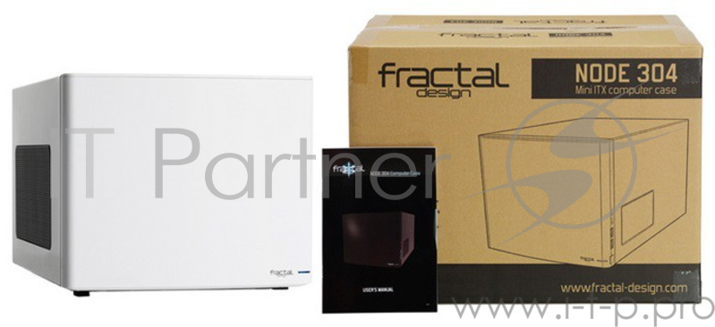 Корпус Fractal Design Node 304 белый w/o PSU miniITX 2x92mm 1x140mm 2xUSB3.0 audio bott PSU