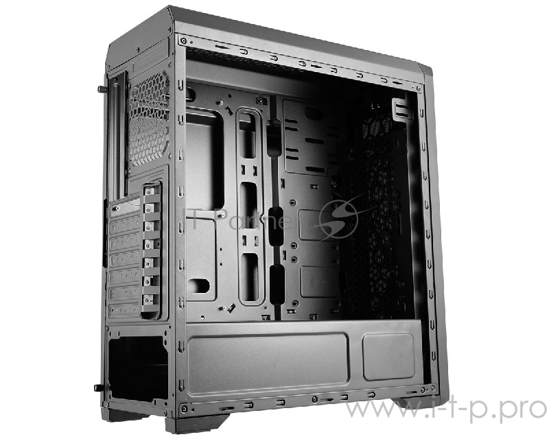 Корпус Cougar MX330-G, без БП, большое боковое окно из закалённого стекла, чёрный, ATX