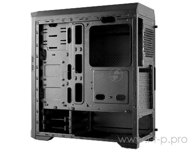 Корпус Cougar MX330-G, без БП, большое боковое окно из закалённого стекла, чёрный, ATX