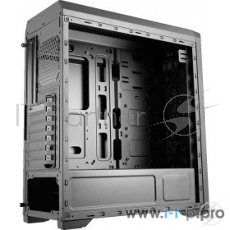 Корпус Cougar MX330-G, без БП, большое боковое окно из закалённого стекла, чёрный, ATX