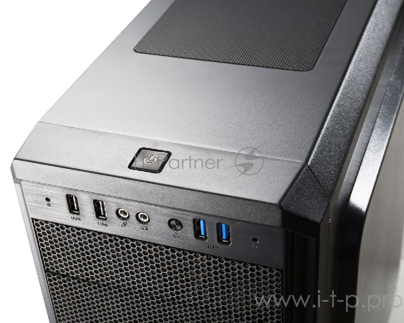 Корпус Cougar MX330-G, без БП, большое боковое окно из закалённого стекла, чёрный, ATX