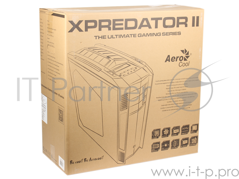 Корпус Aerocool XPredator II White без БП, White Edition, ATX, белый