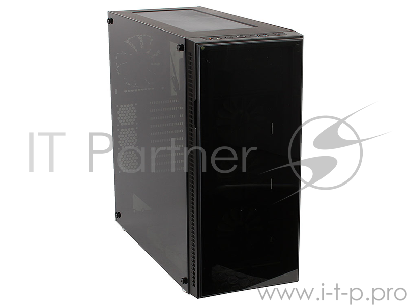 Корпус Aerocool Quartz Pro TG черный без БП ATX 3x120mm 1x140mm 2xUSB2.0 2xUSB3.0 audio bott PSU