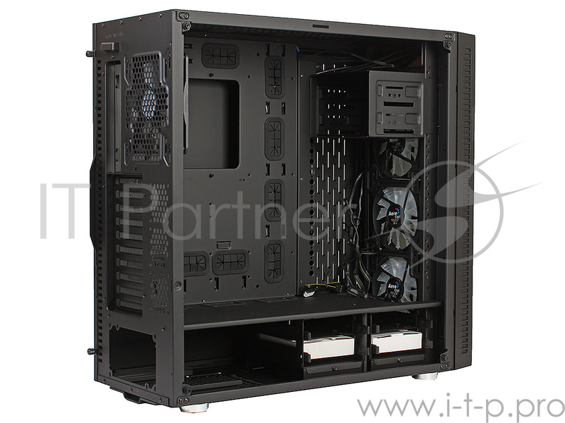 Корпус Aerocool Quartz Pro TG черный без БП ATX 3x120mm 1x140mm 2xUSB2.0 2xUSB3.0 audio bott PSU