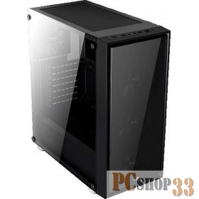 Корпус Aerocool Quartz Blue , ATX, без БП, закаленное стекло спереди и сбоку, 3x 12см LED (синий), 1х 12см (черный) в комплекте, 1xUSB 3.0, 2xUSB 2.0