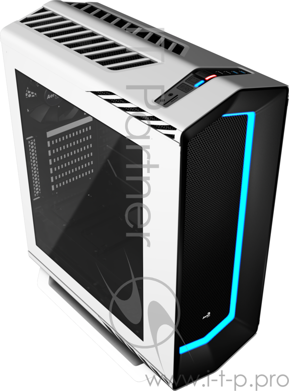 Корпус Aerocool P7-C1 White , ATX, без БП, с окном, 8 вариантов подсветки, 2x USB2.0, 2x USB3.0, SD карт-ридер.