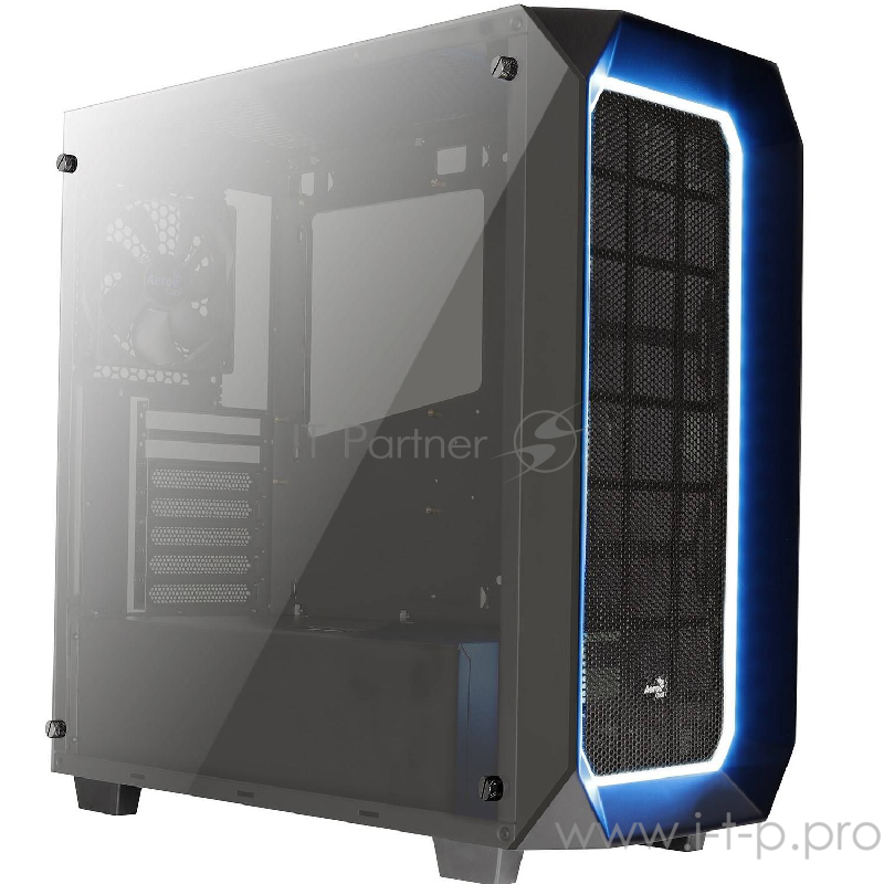Корпус Aerocool P7-C0 Black , ATX, без БП, 2х USB 3.0, два окна, 10 цветов и 3 режима подсветки, ста