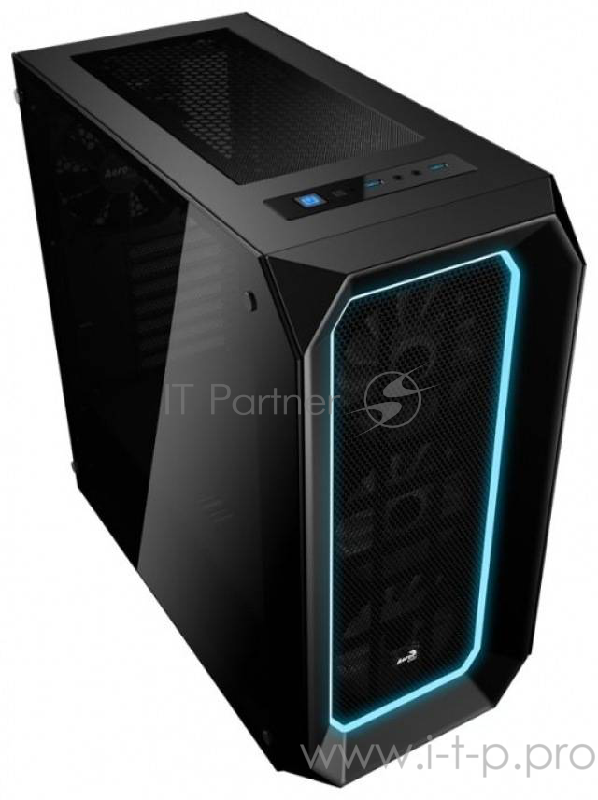 Корпус Aerocool P7-C0 Black , ATX, без БП, 2х USB 3.0, два окна, 10 цветов и 3 режима подсветки, ста
