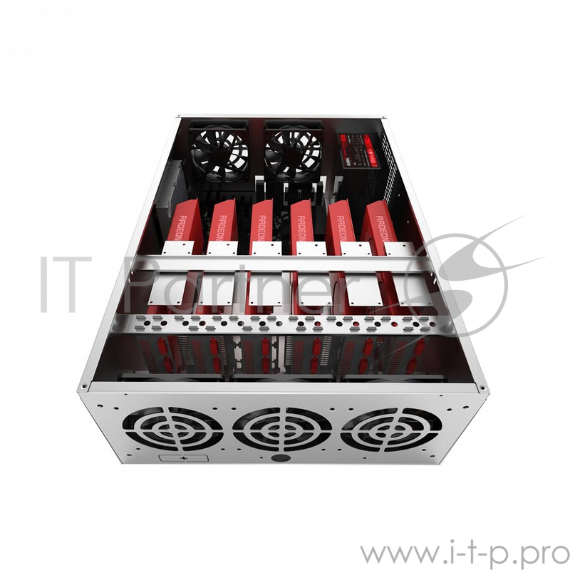 Корпус 3Cott MC-6A для майнинга на 6 видеокарт с 1 слотом под БП и местами для 5 вентиляторов