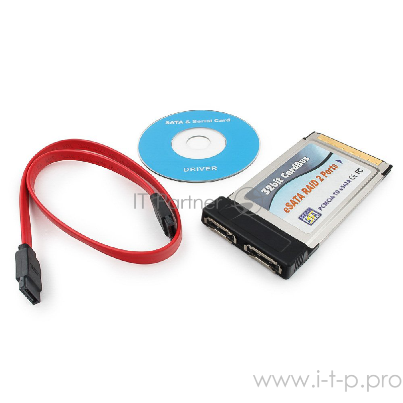 Контроллер eSATA as-pmes2-v, PCMCIA, порты: 2 х внешн. eSATA (VIA chip)