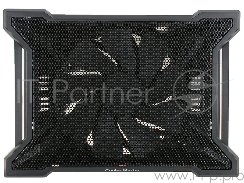 Подставка для ноутбука 15.6 Cooler Master NotePal X-Slim II R9-NBC-XS2K-GP с воздушным охлаждением (вентилятор d200) + 1 порт USB, черный