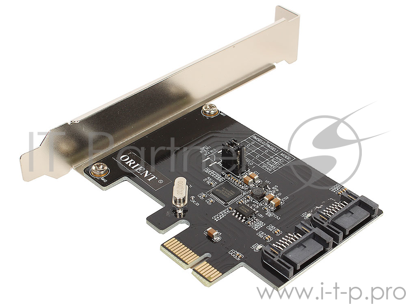 Контроллер Orient A1061RAID, PCI-E v2.0 SATA 3.0 6 Gb/s, 2int port, RAID 0/1/SPAN, поддержка HDD до