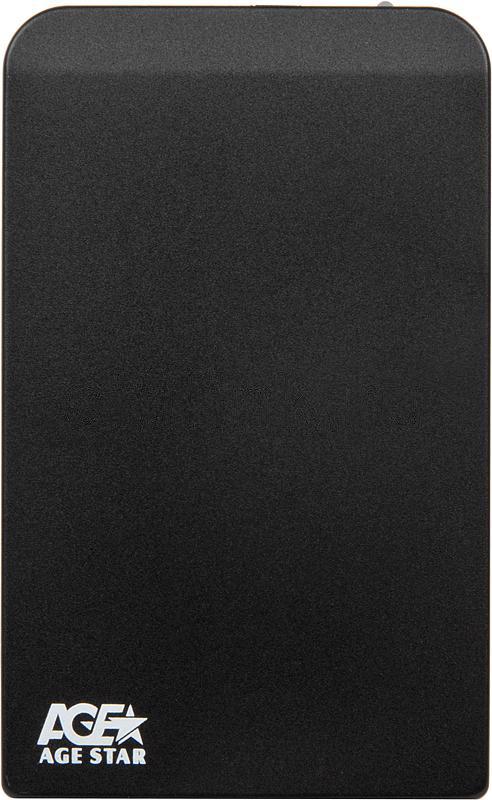 Внешний корпус для HDD AgeStar SUB201 SATA алюминий черный 2.5