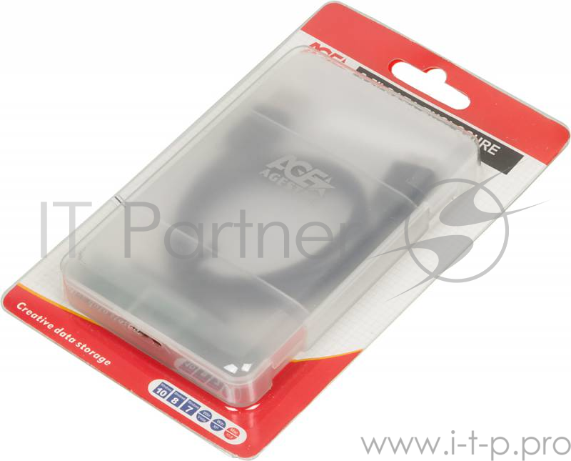 Внешний корпус для HDD AgeStar 3UBCP3 SATA алюминий черный 2.5