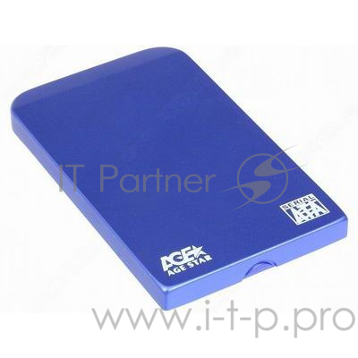 Внешний корпус для HDD AgeStar 3UB2O1 SATA II алюминий синий 2.5