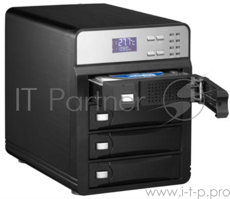 Внешний корпус для HDD AgeStar 3C4B3A1 SATA II алюминий черный LCD 3.5