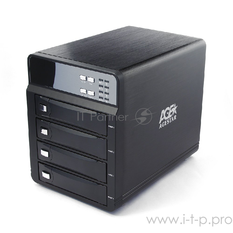 Внешний корпус для HDD AgeStar 3C4B3A1 SATA II алюминий черный LCD 3.5